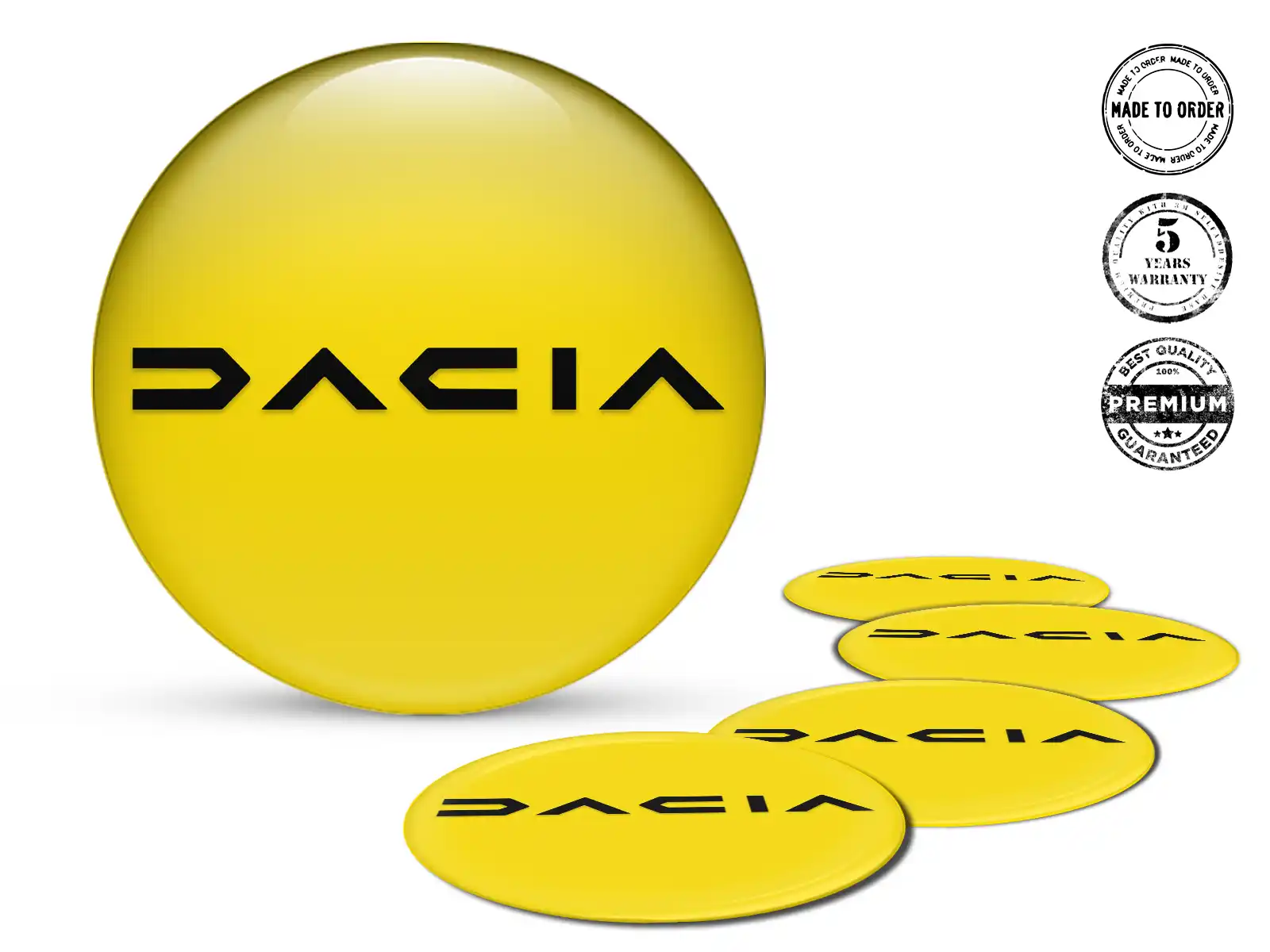 Dacia Custom Domed Decals Premium Car Labels